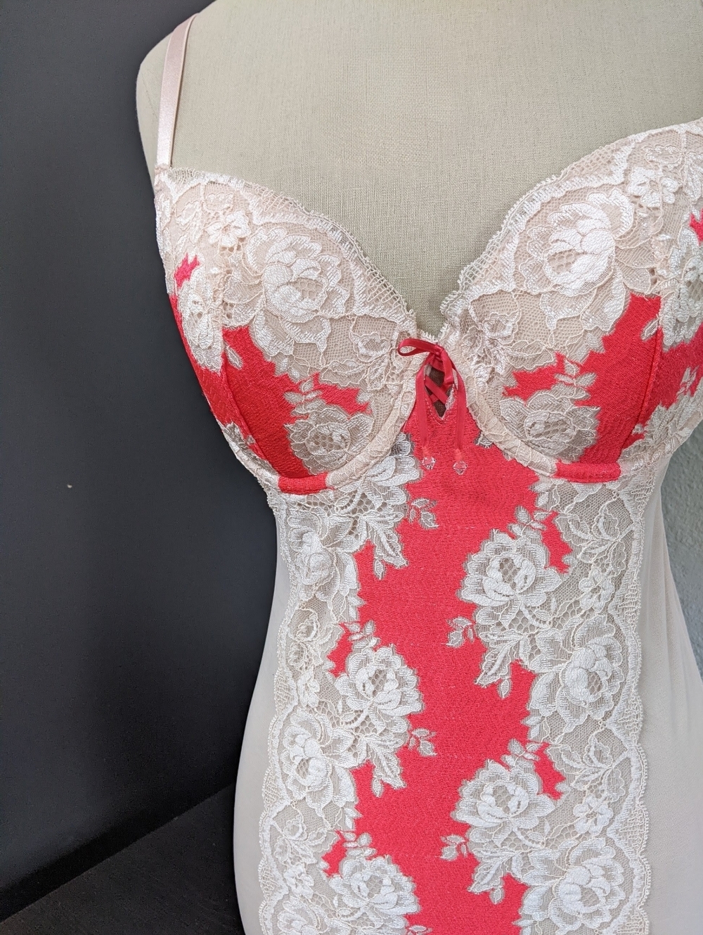 Victoria Secret Very Sexy Seduction Garter Slip Chemise Swarovski Crystals